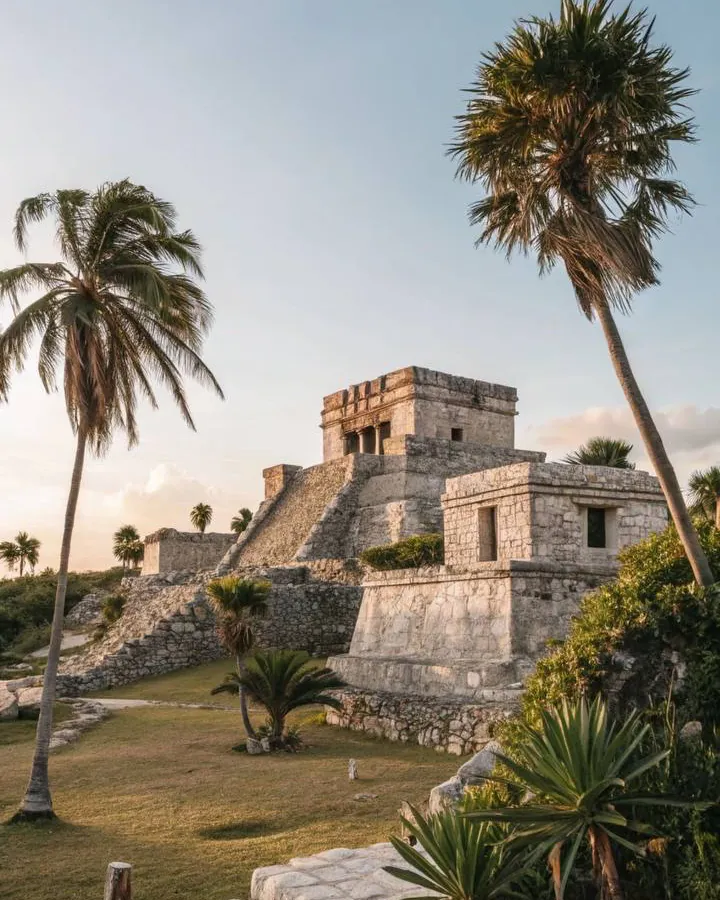 Ruines mayas de Tulum face à la mer des Caraïbes